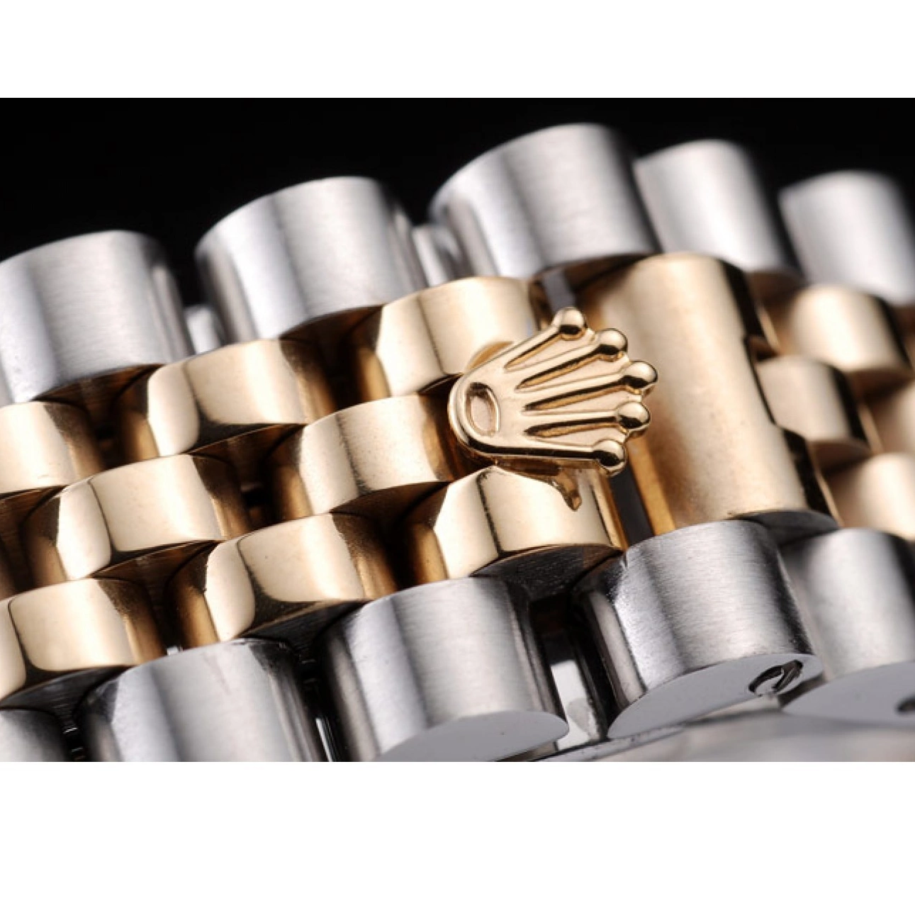 Aaa replica watch Rolex Stainless PlatedGold DateJust Dial Tone Two 18k Gold Steel 0728